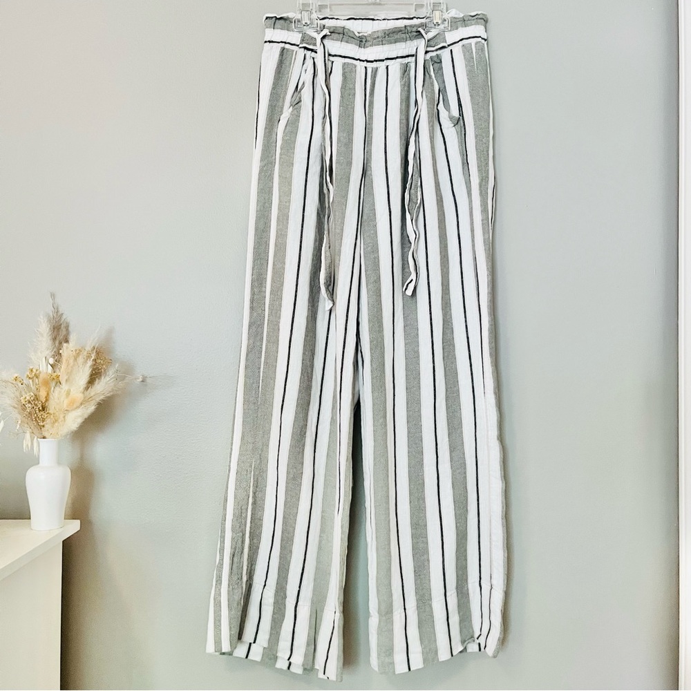 Linen-blend pants